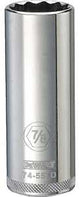 DEWALT DWMT74557OSP Drive Hand Socket, 7/8 in Socket, 1/2 in Drive, 12-Point, Steel, Polished Chrome Vanadium