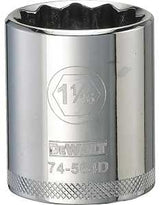 DEWALT DWMT74564OSP Drive Hand Socket, 1-1/16 in Socket, 1/2 in Drive, 12-Point, Steel, Polished Chrome Vanadium