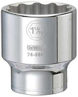 DEWALT DWMT74598OSP Drive Hand Socket, 1-13/16 in Socket, 3/4 in Drive, 12-Point, Steel, Polished Chrome Vanadium