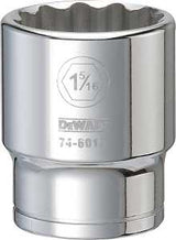 DEWALT DWMT74601OSP Drive Hand Socket, 1-5/16 in Socket, 3/4 in Drive, 12-Point, Steel, Polished Chrome Vanadium