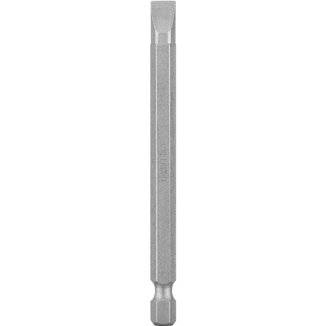 DEWALT DW2038 Power Bit, #8 Drive, Slotted Drive, 1/4 in Shank, Hex Shank, 3-1/2 in L, Tool Steel