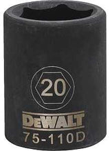 DEWALT DWMT75110OSP Deep Impact Socket, 20 mm Socket, 1/2 in D Socket, 1/2 in Drive, 6-Point, Steel, Black Oxide