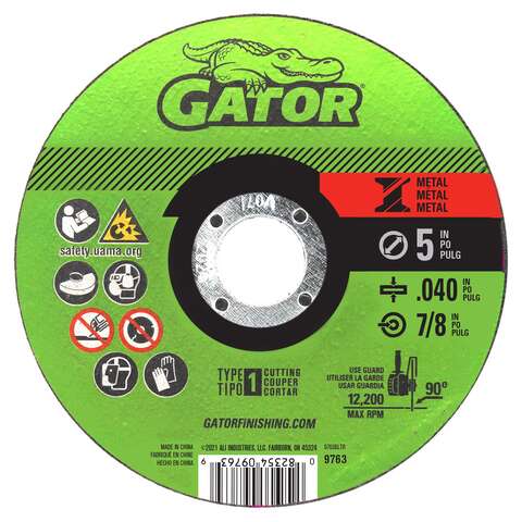 Gator 5 in. D X 7/8 in. Aluminum Oxide Metal Cut-Off Blade 1 pk