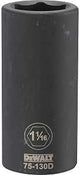 DEWALT DWMT75130OSP Impact Socket, 1-1/16 in Socket, 1-13/32 in D Socket, 3/4 in Drive, 6-Point, CR-440 Steel