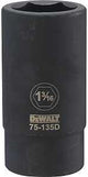 DEWALT DWMT75135OSP Impact Socket, 1-3/16 in Socket, 1-13/32 in D Socket, 3/4 in Drive, 6-Point, CR-440 Steel
