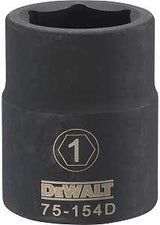 DEWALT DWMT75154OSP Impact Socket, 1 in Socket, 23/32 in D Socket, 3/4 in Drive, 6-Point, CR-440 Steel, Black Oxide