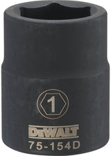 DEWALT DWMT75154OSP Impact Socket, 1 in Socket, 23/32 in D Socket, 3/4 in Drive, 6-Point, CR-440 Steel, Black Oxide