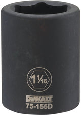 DEWALT DWMT75155OSP Impact Socket, 1-1/16 in Socket, 23/32 in D Socket, 3/4 in Drive, 6-Point, CR-440 Steel