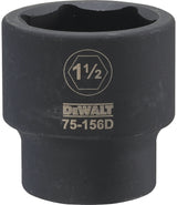 DEWALT DWMT75156OSP Impact Socket, 1-1/2 in Socket, 15/16 in D Socket, 3/4 in Drive, 6-Point, CR-440 Steel, Black Oxide