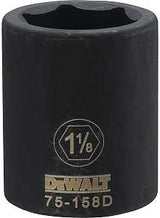 DEWALT DWMT75158OSP Impact Socket, 1-1/8 in Socket, 3/4 in D Socket, 3/4 in Drive, 6-Point, CR-440 Steel, Black Oxide
