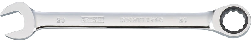 DEWALT DWMT75243OSP Combination Wrench, Metric, 20 mm Head, 11-7/32 in L, Chrome, Comfort-Grip Handle