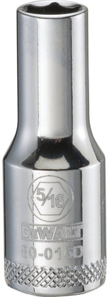 DEWALT DWMT80016OSP Drive Hand Socket, 5/16 in Socket, 3/8 in Drive, 6-Point, Steel, Polished Chrome Vanadium