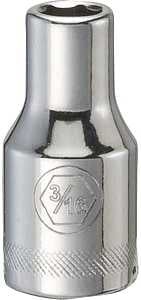 DEWALT DWMT86022OSP Drive Hand Socket, 3/16 in Socket, 1/4 in Drive, 6-Point, Steel, Polished Chrome Vanadium