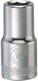 DEWALT DWMT86024OSP Drive Hand Socket, 1/4 in Socket, 1/4 in Drive, 6-Point, Steel, Polished Chrome Vanadium