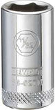 DEWALT DWMT86027OSP Drive Hand Socket, 11/32 in Socket, 1/4 in Drive, 6-Point, Steel, Polished Chrome Vanadium