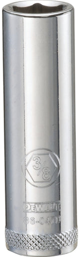 DEWALT DWMT86047OSP Drive Hand Socket, 3/8 in Socket, 1/4 in Drive, 6-Point, Steel, Polished Chrome Vanadium