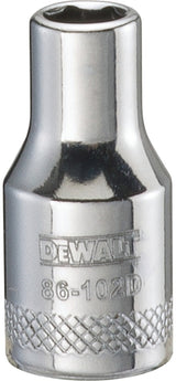 DEWALT DWMT86102OSP Drive Hand Socket, 5 mm Socket, 1/4 in Drive, 6-Point, Steel, Polished Chrome Vanadium
