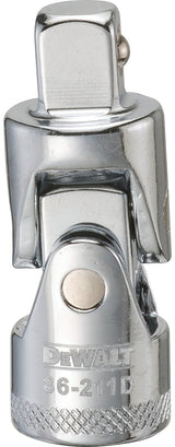 DEWALT DWMT86211OSP Universal Joint, 3/8 in Drive, Female, Male Drive, 1-31/32 in L, Chrome-Plated