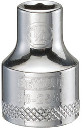 DEWALT DWMT86255OSP Drive Hand Socket, 1/4 in Socket, 3/8 in Drive, 6-Point, Steel, Polished Chrome Vanadium