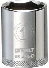 DEWALT DWMT86455OSP Drive Hand Socket, 1 in Socket, 1/2 in Drive, 6-Point, Steel, Polished Chrome Vanadium