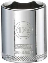 DEWALT DWMT86456OSP Drive Hand Socket, 1-1/16 in Socket, 1/2 in Drive, 6-Point, Steel, Polished Chrome Vanadium