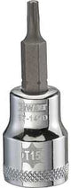 DEWALT DWMT87141OSP Torx Bit Socket, T15 Tip, 3/8 in Drive, Polished Chrome