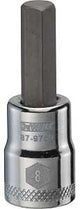 DEWALT DWMT87975OSP Fractional Hex Bit Socket, 8 mm Tip, 3/8 in Drive, Polished Chrome, 1-31/32 in OAL