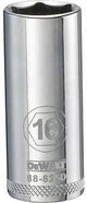 DEWALT DWMT88825OSP Drive Hand Socket, 16 mm Socket, 3/8 in Drive, 6-Point, Steel, Polished Chrome Vanadium