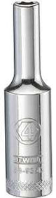 DEWALT DWMT88935OSP Drive Hand Socket, 4 mm Socket, 1/4 in Drive, 6-Point, Steel, Polished Chrome Vanadium