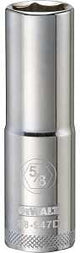 DEWALT DWMT88947OSP Drive Hand Socket, 5/8 in Socket, 1/2 in Drive, 6-Point, Steel, Polished Chrome Vanadium