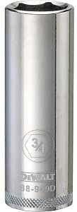 DEWALT DWMT88949OSP Drive Hand Socket, 3/4 in Socket, 1/2 in Drive, 6-Point, Steel, Polished Chrome Vanadium