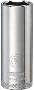 DEWALT DWMT88951OSP Drive Hand Socket, 7/8 in Socket, 1/2 in Drive, 6-Point, Steel, Polished Chrome Vanadium