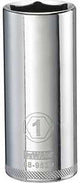 DEWALT DWMT88953OSP Drive Hand Socket, 1 in Socket, 1/2 in Drive, 6-Point, Steel, Polished Chrome Vanadium