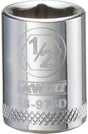 DEWALT DWMT88978OSP Drive Hand Socket, 1/2 in Socket, 3/8 in Drive, 6-Point, Steel, Polished Chrome Vanadium