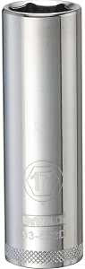 DEWALT DWMT93532OSP Drive Socket, 17 mm Socket, Deep Socket, 3-1/8 in OAL, 1/2 in Drive, 6-Point, Vanadium Steel