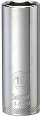 DEWALT DWMT93534OSP Drive Socket, 19 mm Socket, Deep Socket, 3-1/8 in OAL, 1/2 in Drive, 6-Point, Vanadium Steel