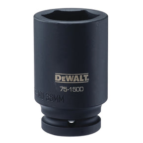 DEWALT DWMT75150OSP Impact Socket, 36 mm Socket, 7/8 in D Socket, 3/4 in Drive, 6-Point, Steel, Black Oxide, Metric