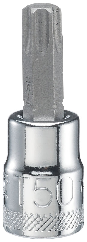 DEWALT DWMT74619OSP Torx Bit Socket, T50 Tip, 3/8 in Drive, Polished Chrome Vanadium