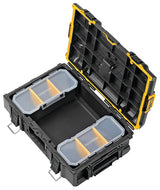 DEWALT ToughSystem 2.0 DWST08165 Tool Box, 110 lb, Plastic, Black, 21-3/4 in L x 14-3/4 in W x 7 in H Outside