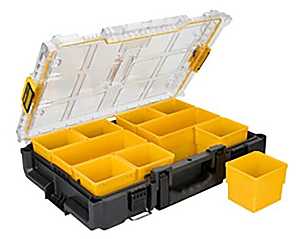 DEWALT ToughSystem 2.0 DWST08040 Full Size Organizer, 44 lb, 21-1/8 in L, 14-5/8 in W, 5-1/8 in H, 10-Compartment