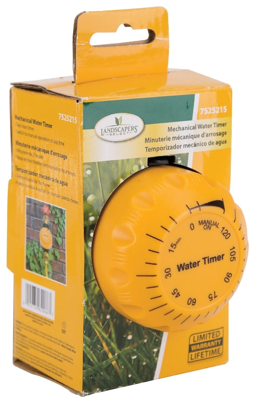 Landscapers Select GS5613L Mechanical Watering Timer, 3/4 in Connection, Male/Female, Plastic