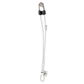 Keeper A06278Z Bungee Cord, 0.315 in Dia, 40 in L, Rubber/Steel, Black/White, Hook End