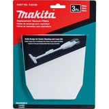 Makita T-03193 Cloth Vacuum Filter, For: Makita XLC02, LC01, BCL180 Cordless Vacuums, 3/PK