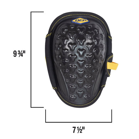 QEP ProMax Gel 79645 Knee Pad, One-Size, Foam Cap, EVA Foam Pad, Hook and Loop Closure