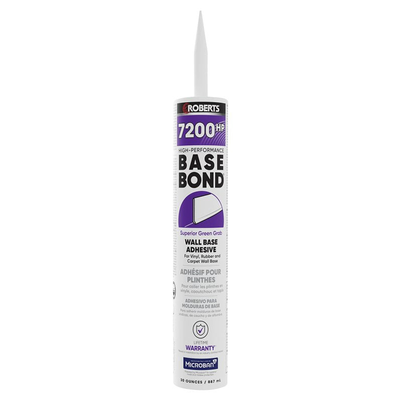 Roberts 7200-HP30 Wall Base Adhesive, Tan, 30 oz Tube, Pack of 12