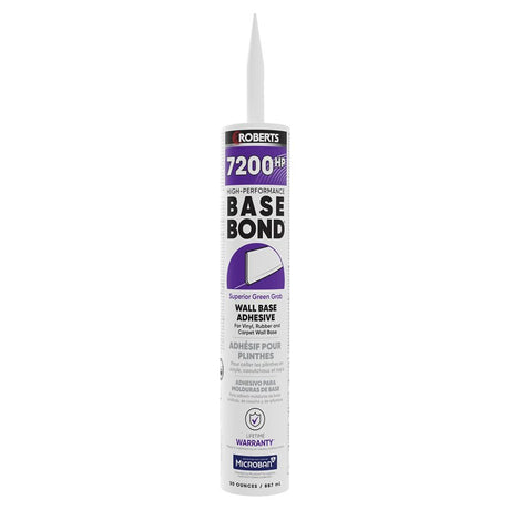 Roberts 7200-HP30 Wall Base Adhesive, Tan, 30 oz Tube, Pack of 12