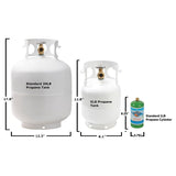 Flame King YSN5LB Cylinder with Overfill Protection Device, 5 lb Tank, Steel, White