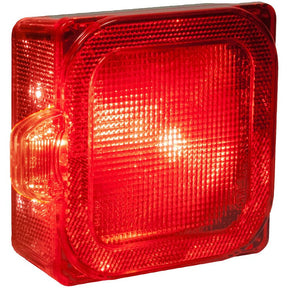 PM 844 Series V844L Tail Light, Combination, 5.38 in L, 4.61 in W, 4.61 in H, LED Lamp, Red, Red Housing