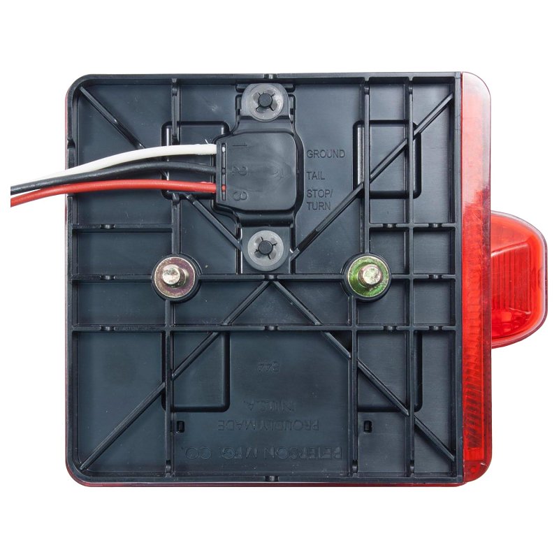 PM 844 Series V844 Tail Light, Combination, 5.38 in L, 1.8 in W, 4.61 in H, LED Lamp, Red, Red Housing