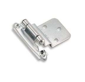 Amerock BPR342826 Hinge, 3/8 in Inset, Polished Chrome, 2-3/4 in L x 2-3/16 in W, Inset, Self-Closing Hinge
